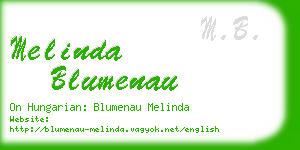 melinda blumenau business card